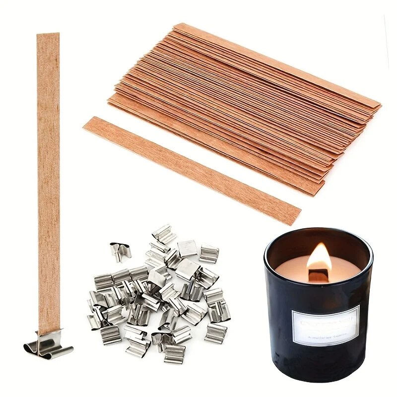 Candle Supplies Beeswax - 30 шт., высококачественный деревянный фитиль для