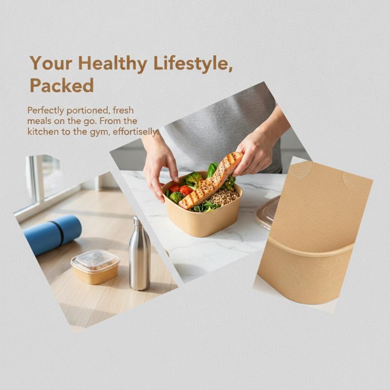 Одноразовые квадратные ланч-бо – обзор и цена Kraft Paper Box