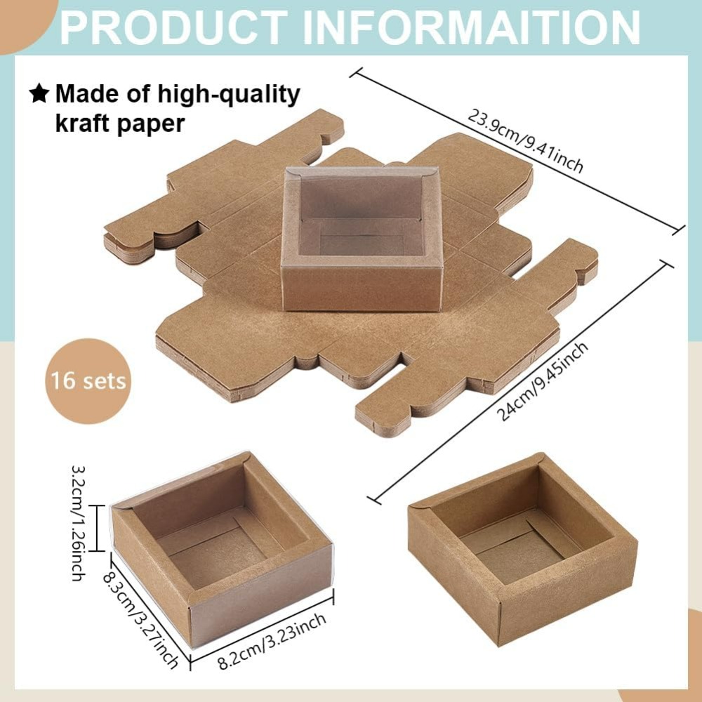 16 шт., коробка для ящика из к – обзор и цена Kraft Paper Box