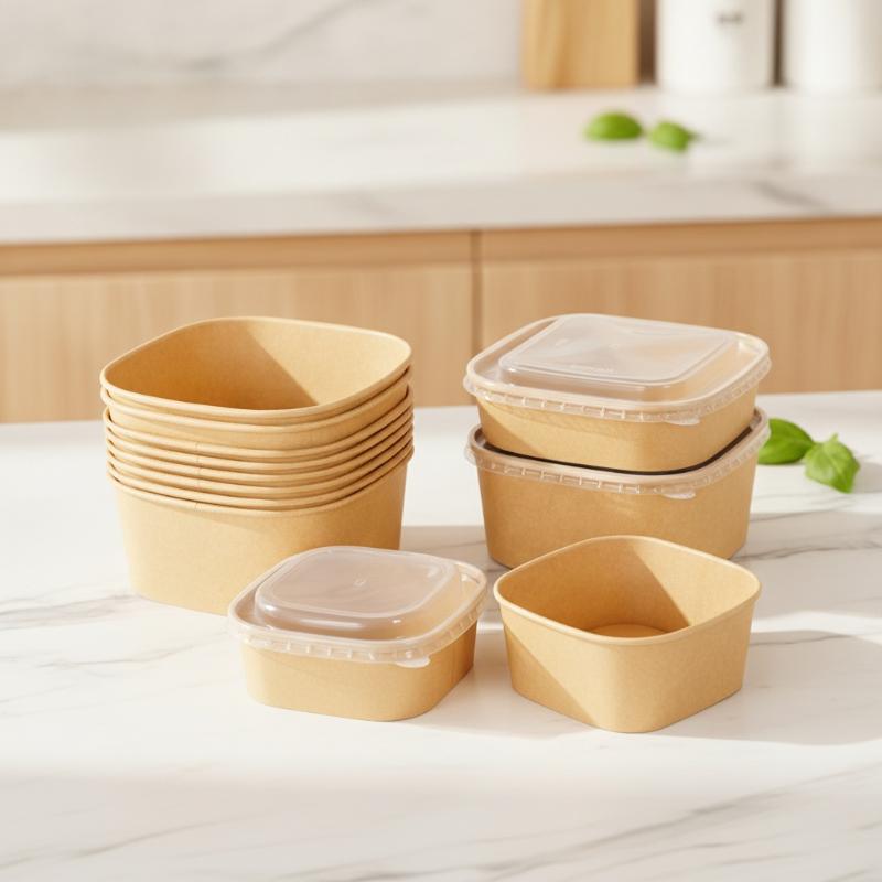 # 10 шт. одноразовых ланч-бокс – обзор и цена Kraft Paper Box