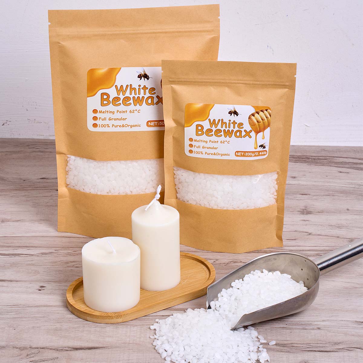 500 г белый пчелиный воск DIY  – обзор и цена Candle Supplies Beeswax